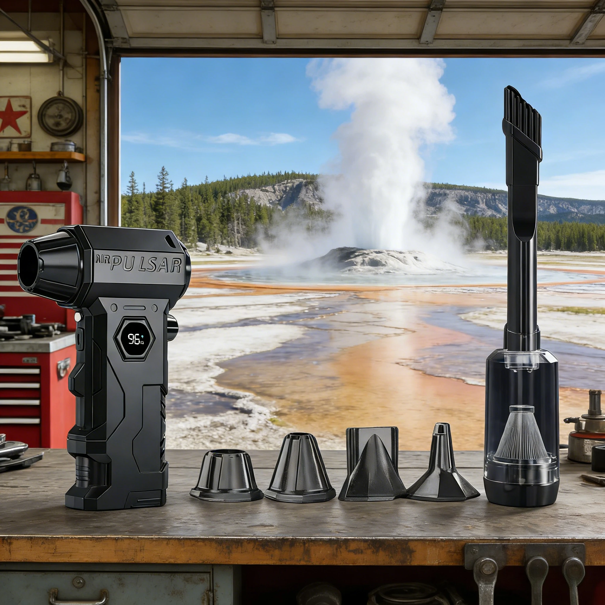 

Высокомощный турбовентилятор 990000 об/мин с вакуумным комплектом, 10000 мАч, мощный воздуходув, бесщеточный двигатель, пылесос для чистки клавиатуры