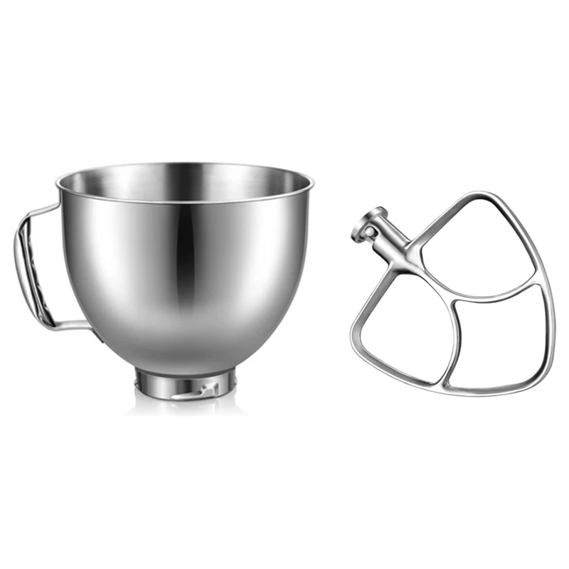 

Stainless Steel Bowl Mixer Aid Paddle For Kitchenaid 4.5-5Quart Tilt Head Stand Mixer For Kitchenaid Mixer Flour Cake