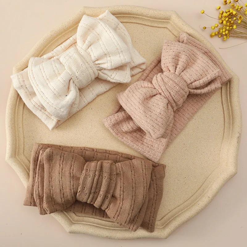 3Pcs/Lot Cable Knit Baby Headbands For Children Elastic Baby Girl Turban Kids Hair Bands Newborn Headwrap Baby Hair Accessories