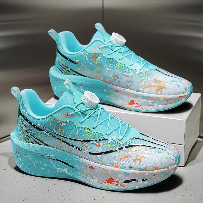 

Сверхлегкие кроссовки с вращающейся сеткой с пряжкой, дышащие, нескользящие, износостойкие кроссовки с карбоновой пластиной, спортивная обувь