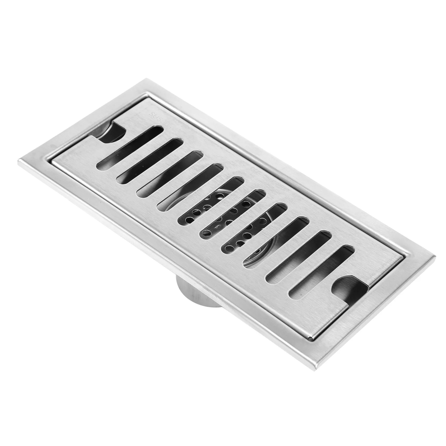 A36T-Rectangular Linear Shower Floor Drain Long Linear Drainage Channel Drain For Hotel Bathroom Kitchen Floor 20Cm