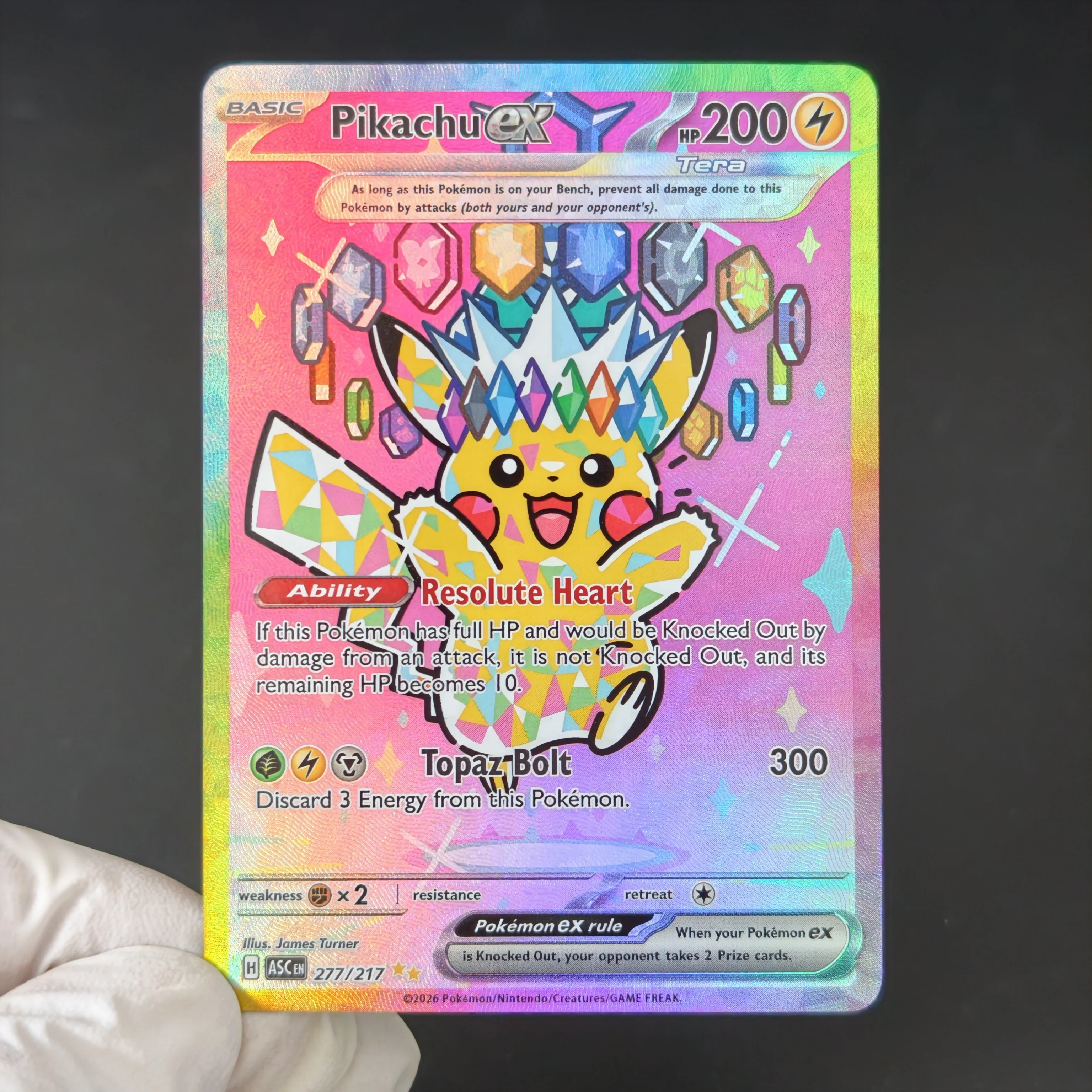 16PCS/Proxy Pokemon Collection Card English Mega EX & Special Pikachu Full Art Rainbow Classic Game Anime Replica Cards