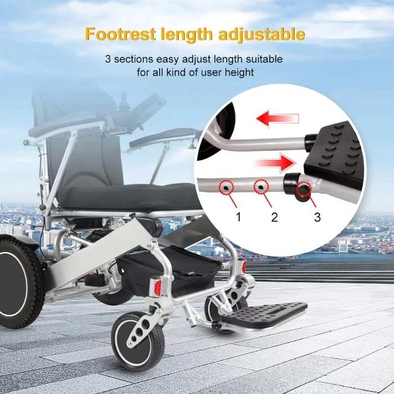 Outdoor Remote Joystick   Beach  Metal Silver Ce Patient Fence   Chair 6km/h