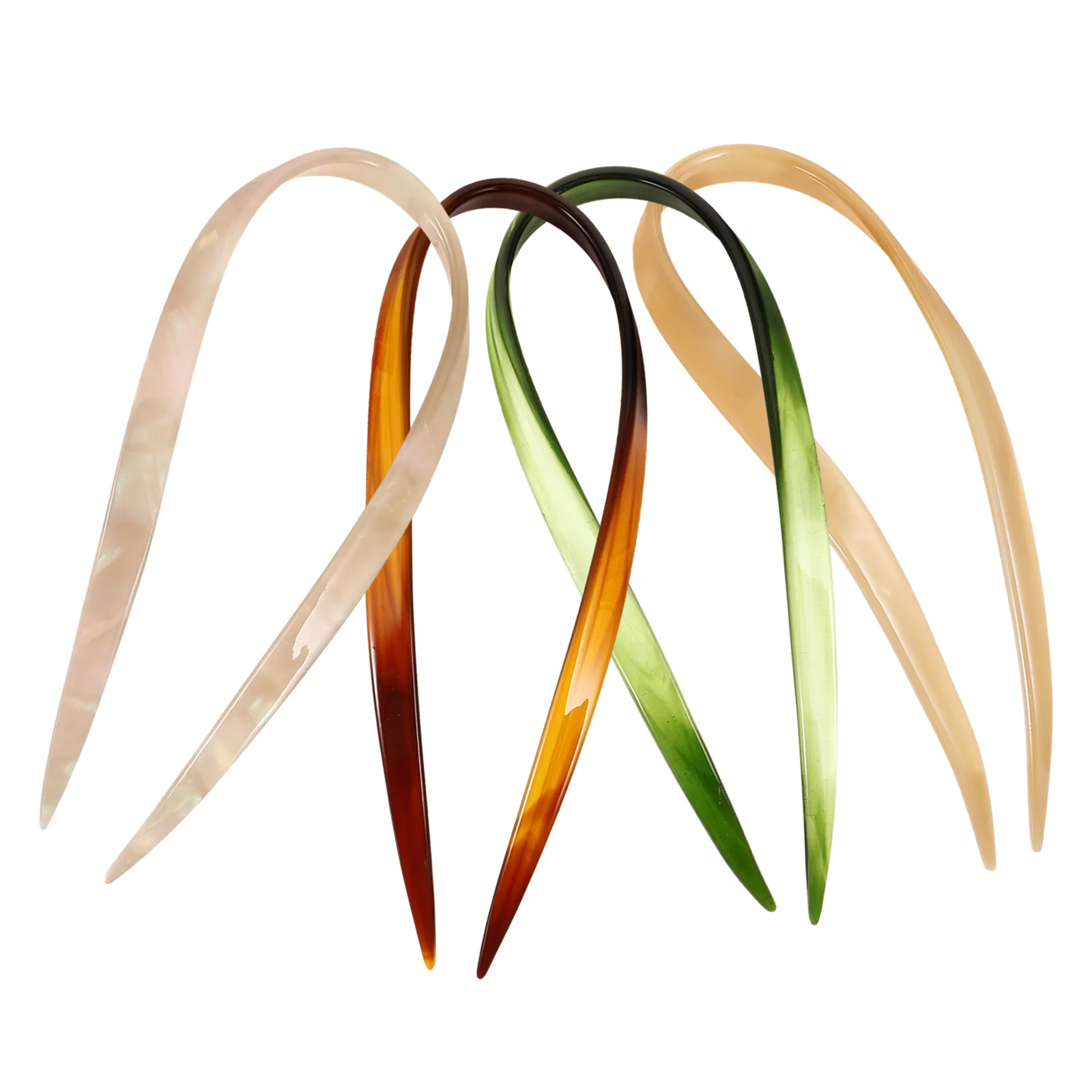 

4 шт. вилки для волос, французские заколки для волос U-образной формы, легкая минималистичная палочка для волос для повседневного использования и специального случая, аксессуары для булочек