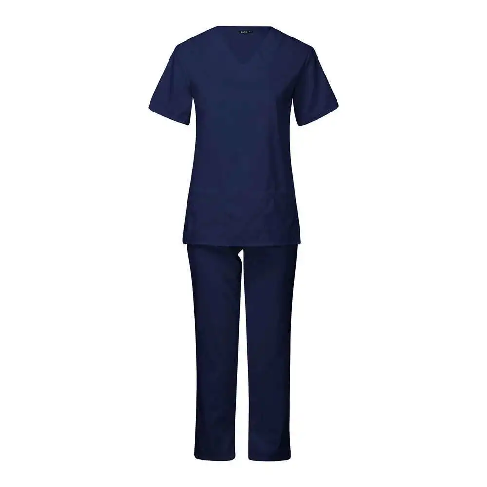 

Breathable In Summer Nursing Tops Shirt Casual Short Sleeve Scrubs Uniforms Nurse V-Neck Pocket Women Clothes