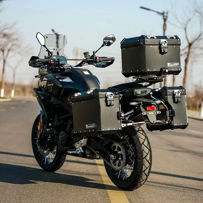 GSADV Aluminum Alloy Motorcycle Side Cases - Quick Release & Waterproof Saddlebag Luggage Storage Box for CFMOTO 700MT