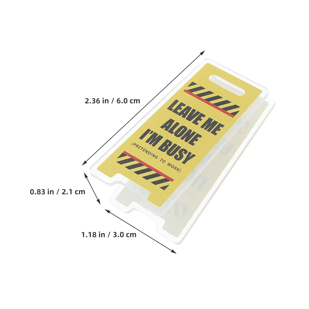Soporte de Clip acrílico de doble cara para notas, organizador de notas de escritorio de oficina, Clip de tarjeta de señal de advertencia divertida, decoración de escritorio bonita, 5 uds.