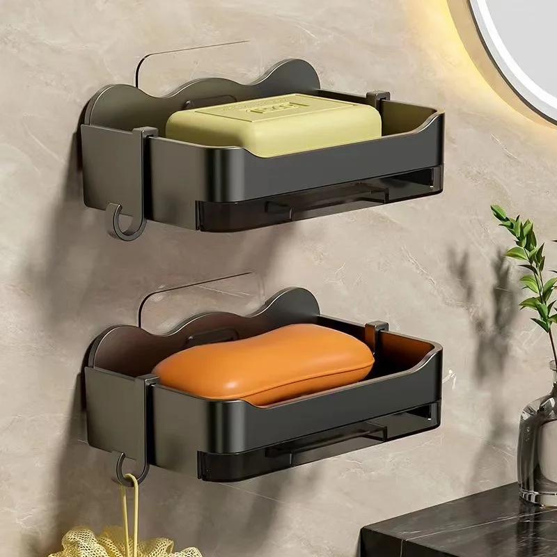 Storage Rack Wall Soap Dish for Bathroom Case Soap Box Dish Storage Plate Drain Soap Box Holder Bathroom Accessories