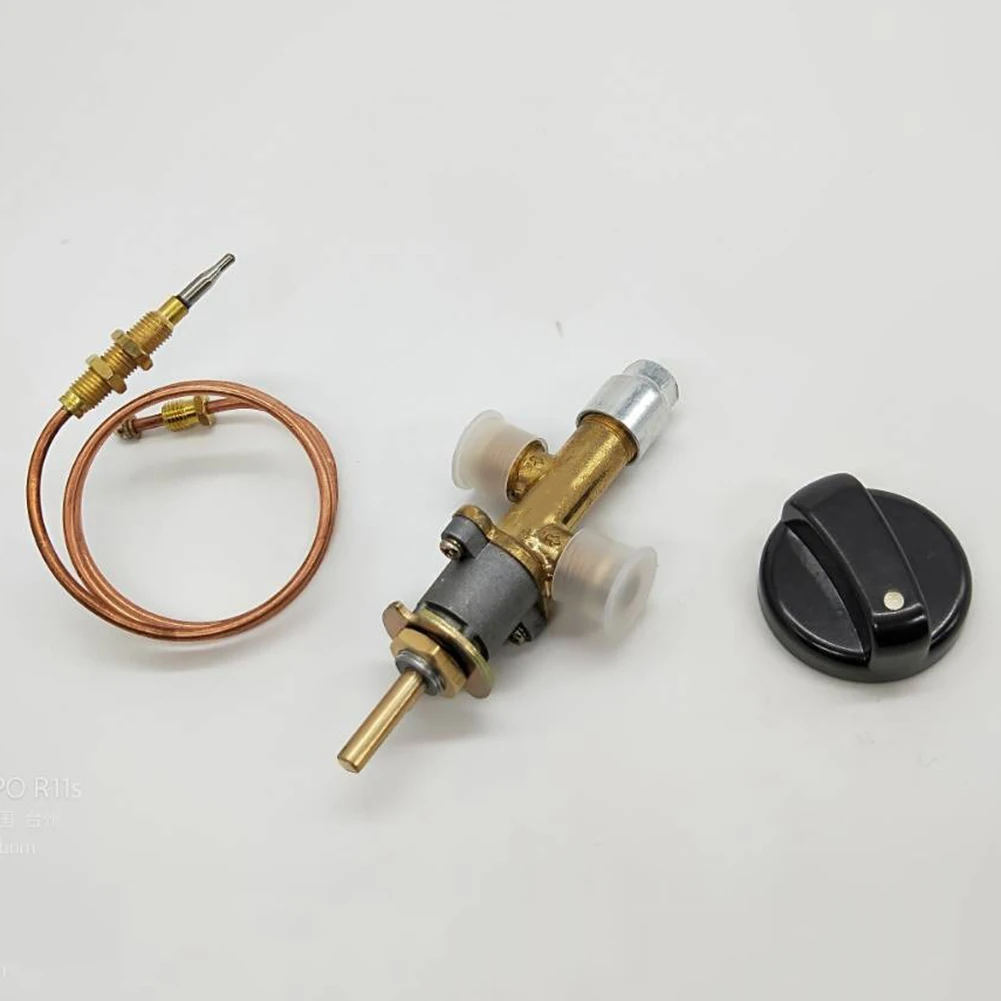 Comprehensive Installation Ready Brass Gas Control Valve Set Featuring a Thermocouple for Precise Temperature Management