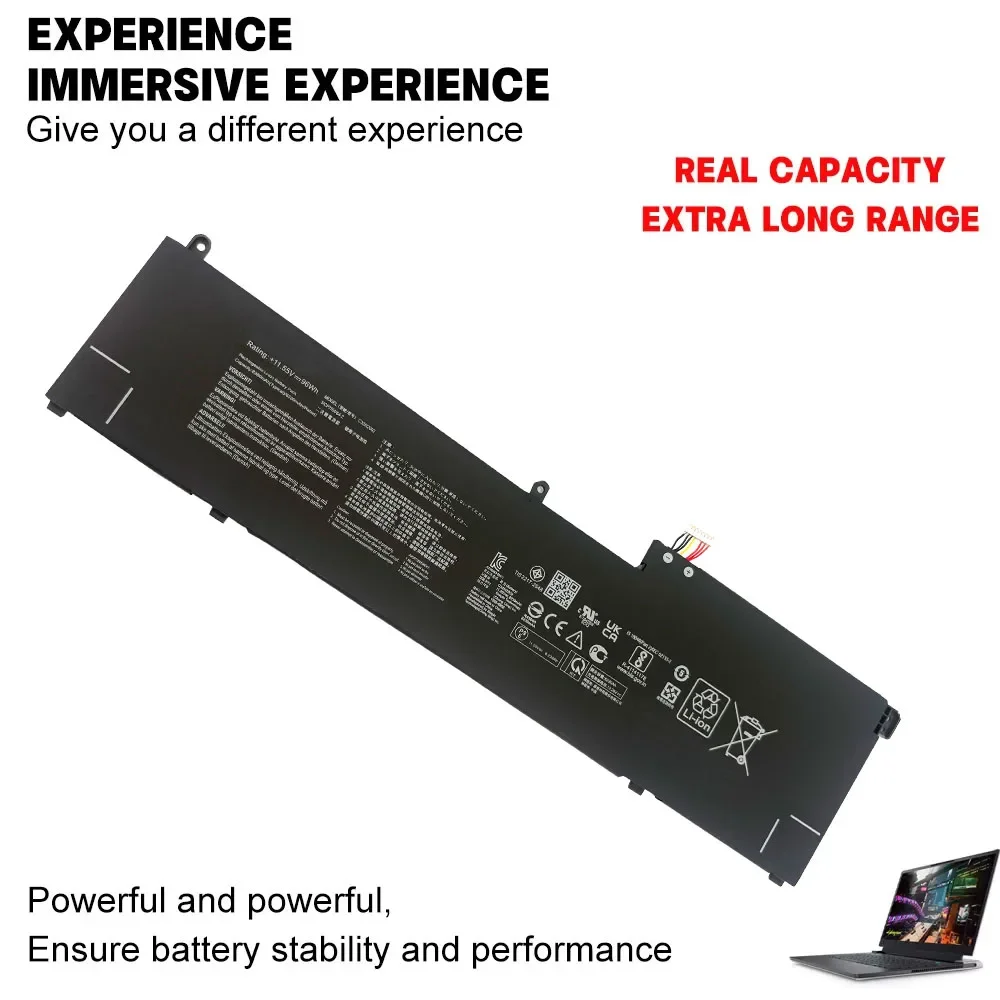 Replacement Laptop Battery C32N2002 8230mAh 11.55V 96Wh for Asus ZenBook Flip 15 UX535LI UX564EH UX564EI 3ICP7/54/64-2