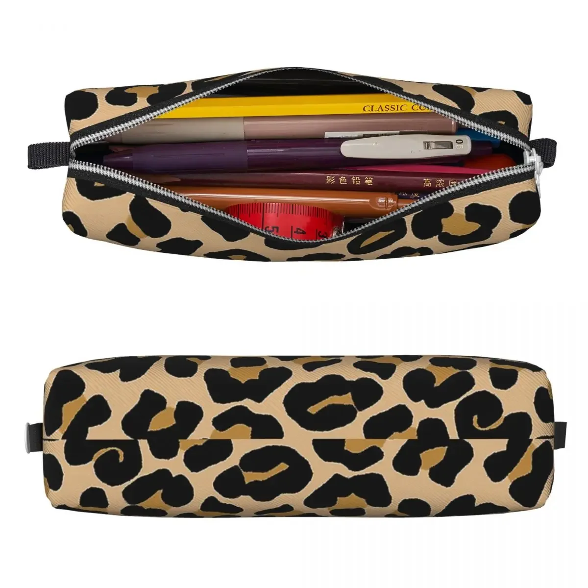 Leopard Print Pencil Case New Pen Box Bag Girls Boys Large Storage Students School Gifts Pencil Box