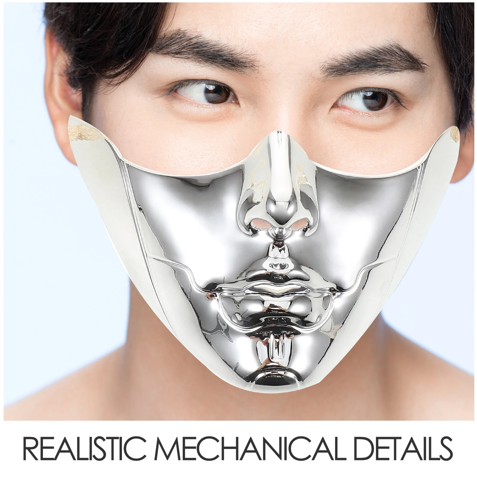 Punk Mechanisch Gezichtsmasker Unieke Scifi Stijl Cosplay Halloween Party Props Mannen Vrouwen Unisex Kostuum Accessoire Punk Masker