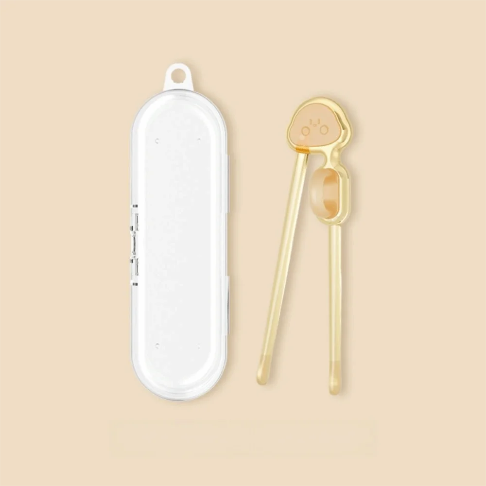 Food Grade Children's Training Chopsticks Anti Slip Transparent Learning Chopsticks with Case High Temperature Resistance