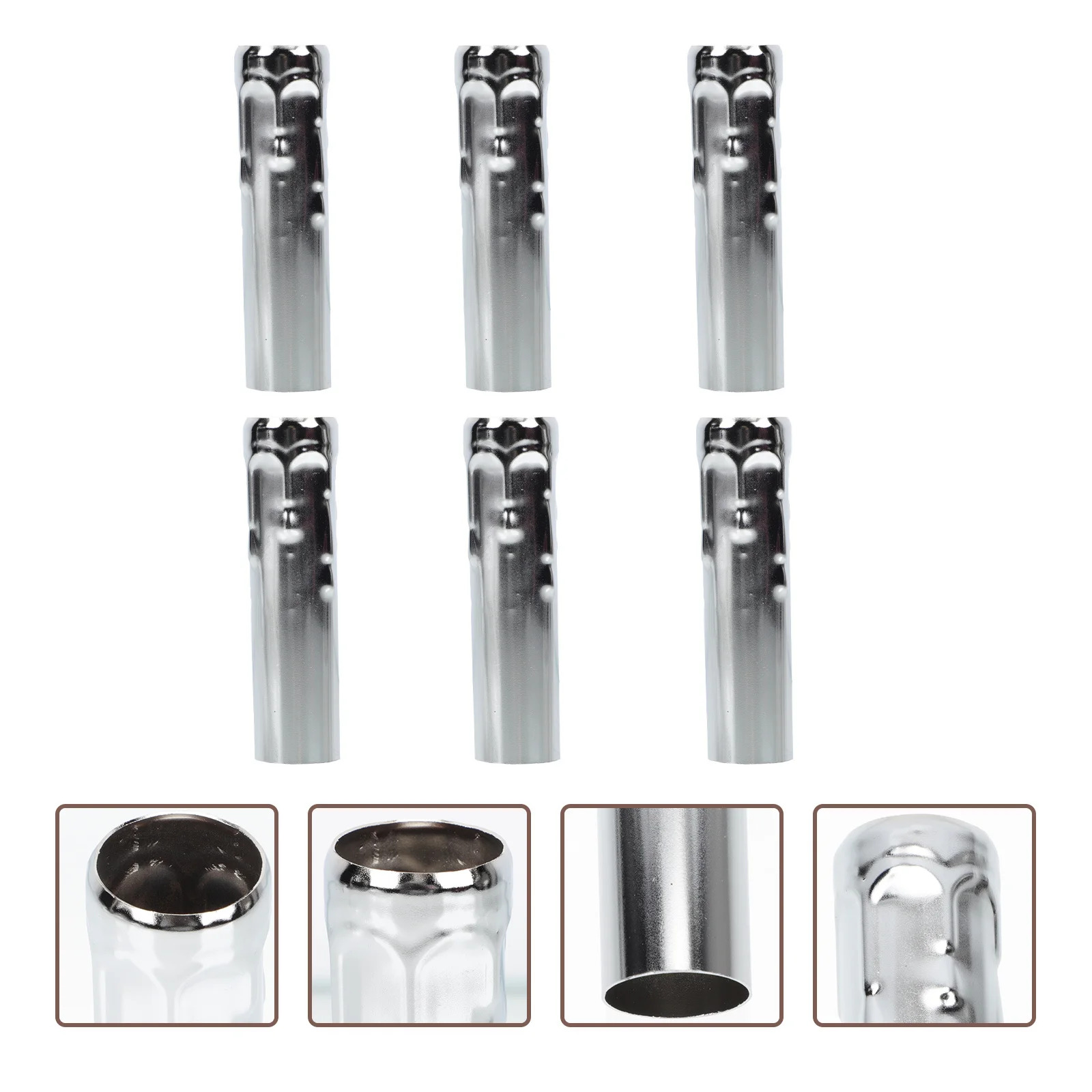 6 قطعة المسيل للدموع نمط الثريا كم الحديد أنبوب مصباح مقاومة للحرارة Diy بها بنفسك الإضاءة ديكور لمبة قاعدة غطاء الثريا اكسسوارات