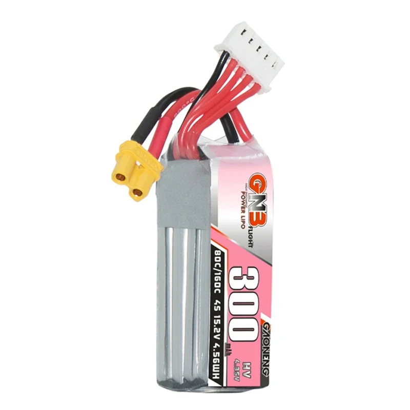 GNB HV 4S 15.2V 300mAh 80C/160C LiPo batteria Beta95X Beta85X Cinelog25 A85 elica Drone 15.2V batteria con spina XT30