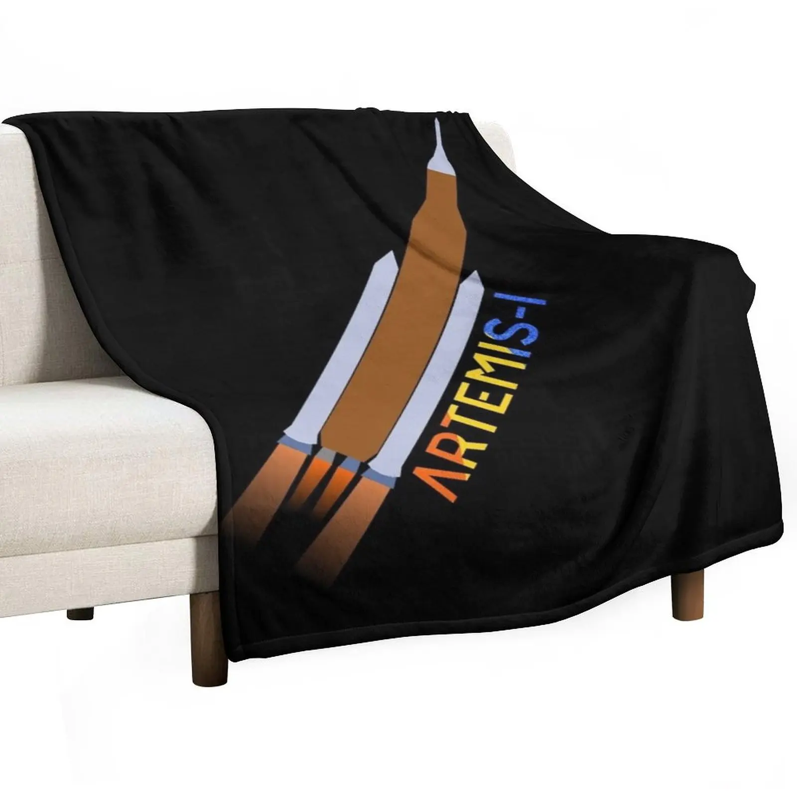 

Artemis / Artemis 1 / SLS - The Moon Rocket (Black Edition) Throw Blanket Shaggy Luxury St heavy to sleep Plaid Blankets