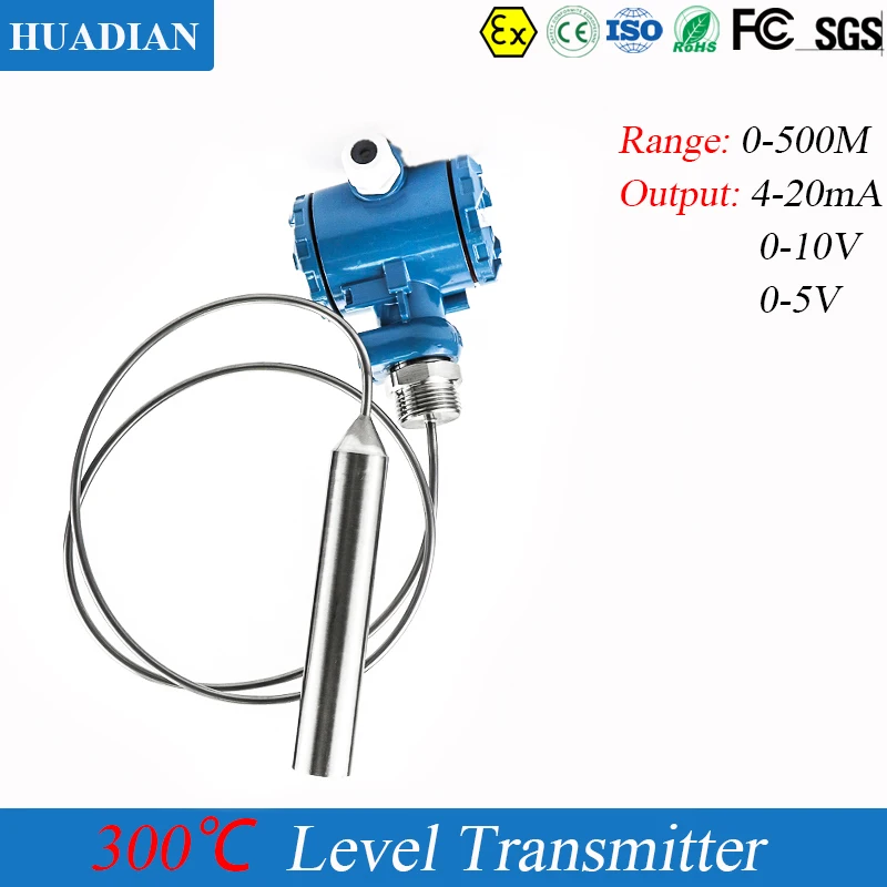 4-20ma Safety High Temperature Oil Tank Submersible Level Sensor Boiler Water Liquid Level Transducer