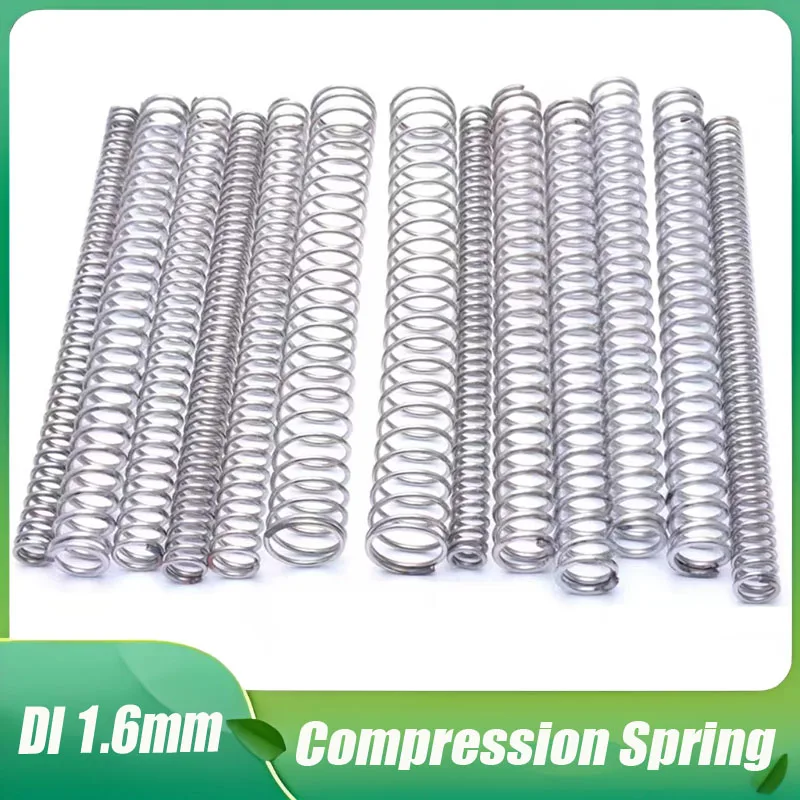 Diameter 1.6mm 304 Stainless Steel Compression Spring Return Spring OD 10/11/12/13/14/15/16-25mm Length 10 15 20 25-200mm