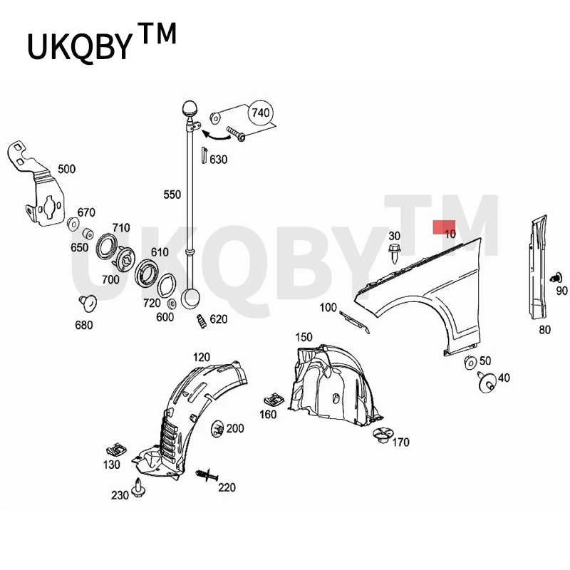 Car front side panel 2009-mer ced esb enzE220 E250 E200 E300 E350 E500 E400 W212 Front fender assembly Hub mudguard A2128800118