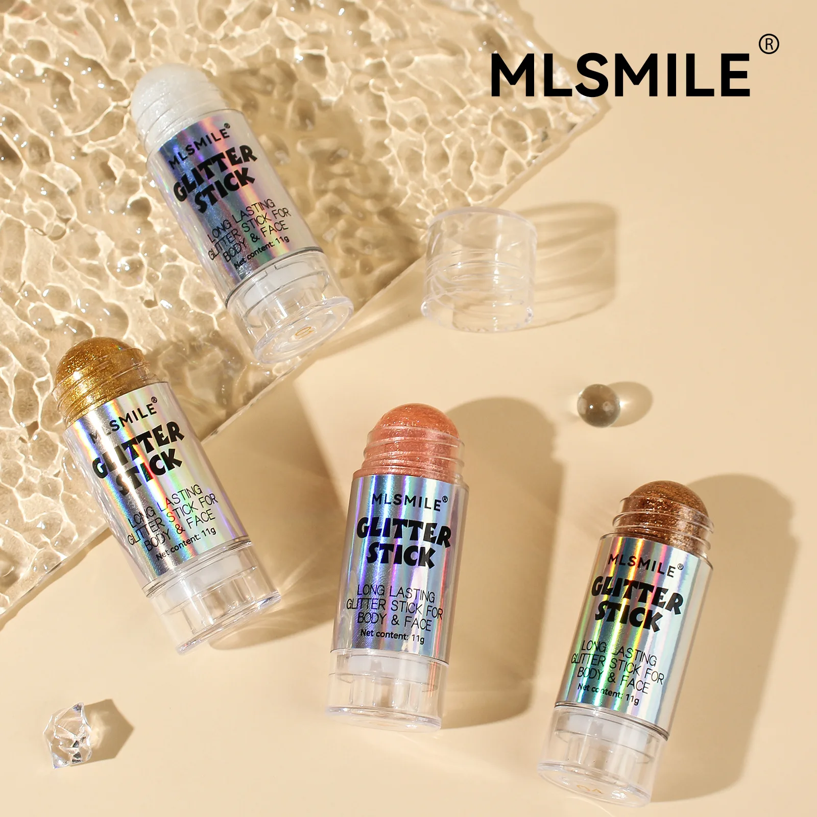 Novo glitter vara maquiagem para rosto corpo duradouro shimmer fosco deitado bicho da seda sombra iluminador vara olhos ferramentas de maquiagem