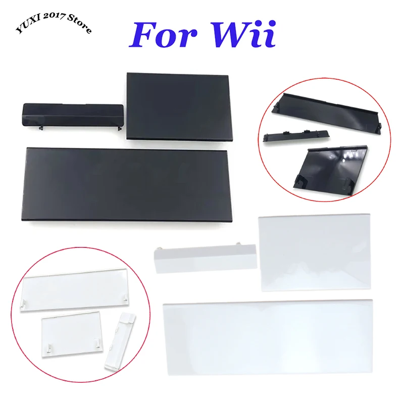 1/2 Sets Of Wii Storage Card Slot Cover 3-in-1 Protective Case Cover Suitable For Game Console Wii Black And White Replacement