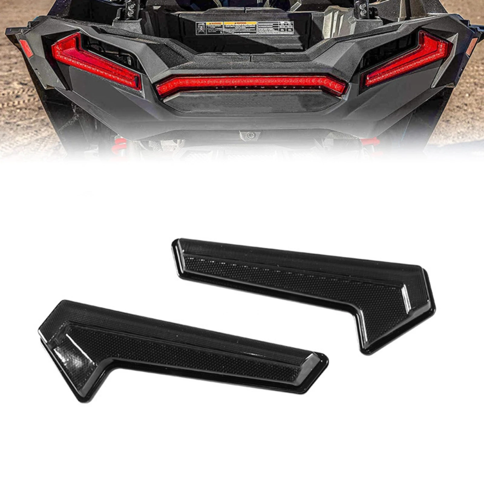 Tail Light Assembly Black Rear Light Assembly Taillight Easy to Install Bright for ATV Owners, Night Driving, Trail Riding