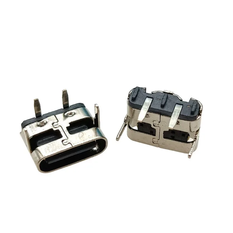 10PCS-Type-C 2P Female Welded Charging Port Easy Android Interface Two Foot Horizontal Vertical 90⁰/180⁰