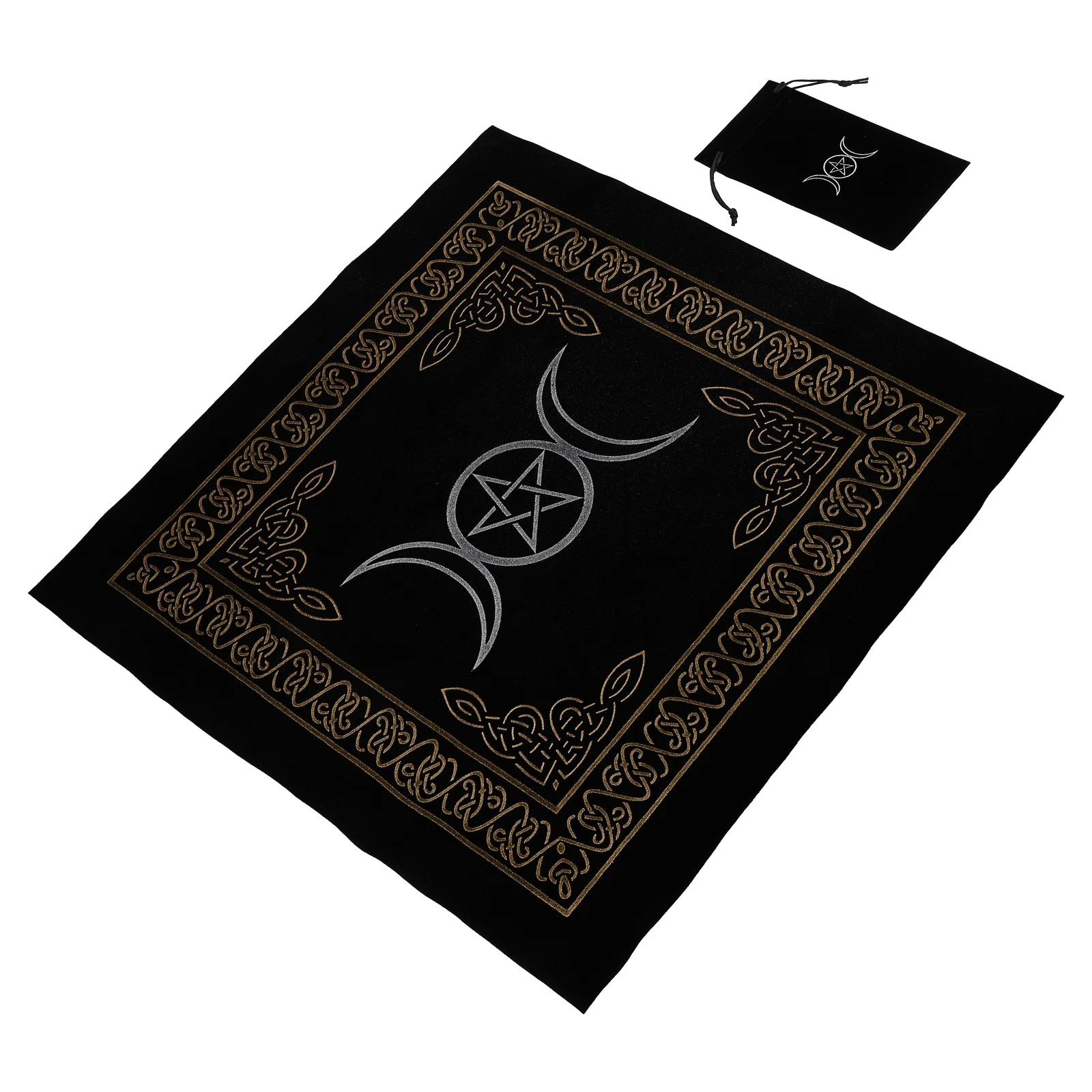 

1 Set Tarot Table Cloth Divination Altar Velour Tablecloth with Tarot Cards Storage Bag Tarot Divination Table Cloth