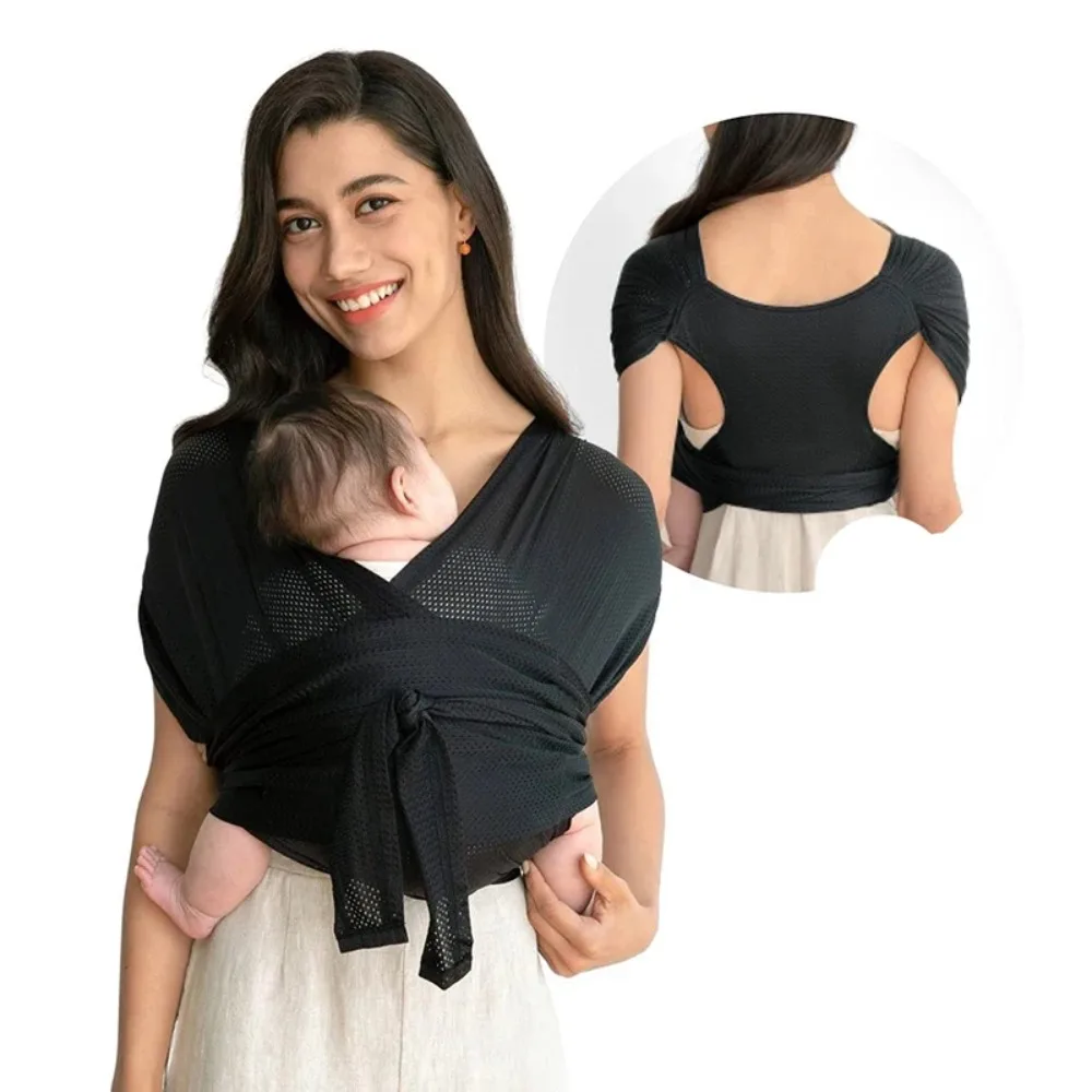 الوليد الجبهة عقد الطفل التفاف الناقل القطن الرضع الكنغر حقيبة الرضع حقائب الظهر أفقية عقد نوع شبكة