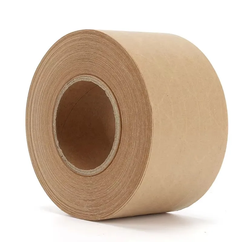 

【Sale By Bulk】Ultra Strong Single Rubber Waterproof Heavy Kraft Paper Packing Tape Water Activated Reinforced Carton Seal For Ba