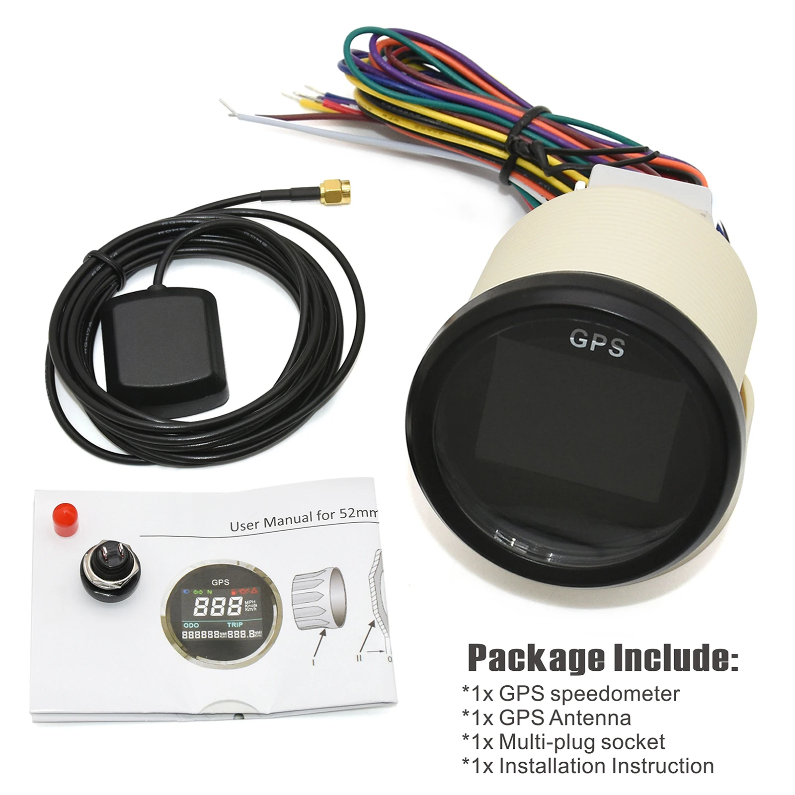Taobel - Compteur De Vitesse Gps Numérique,85mm,Odomètre,0-999 Universel,Pour Vo