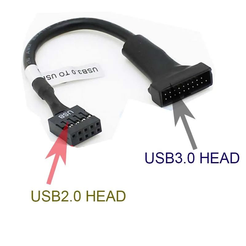 USB 3.0 20 Pin Male Header To USB 2.0 Female Adapter for Motherboard MAINBOARD