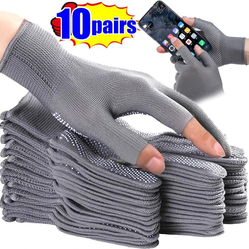 20PCS Thin Leakage Refers To Breathable Gloves Sunscreen Unisex Outdoor Mountaineering Riding Non-slip Touch-Screen Gloves