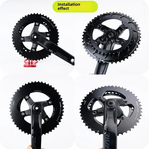 Imagen 2 del producto STONE 107BCD plato doble MTB bicicleta de carretera 46-33T 48-35T 50-37T 52-39T 54-41T2X 107 rueda de cadena bcd para Sram Rival AXS 12S