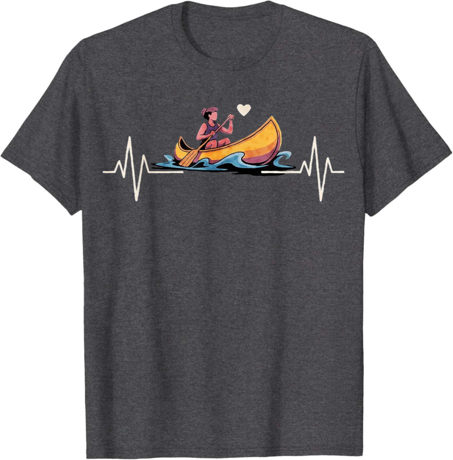 Funny Canoe Art for Men Women Canoeing Canoe Kayak Lover T-Shirt Summer Casual T Shirt Cotton Vintage Clothes Tops