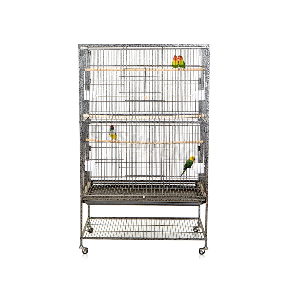 New Big Metal Wire Strong Fine Iron Material Macaw Parrot Breeding Cage Big Cage for Birds Indoor Pet Cage