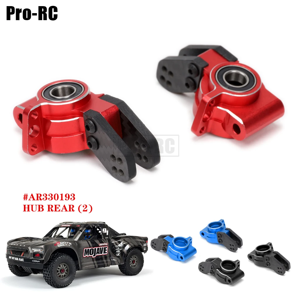 1Pair Aluminum Alloy Hub Rear #AR330193 Set for Enlarged Bearings AR330187 for Rc Car Arrma 1/8 KRATON OUTCAST 1/7 Mojave Felony