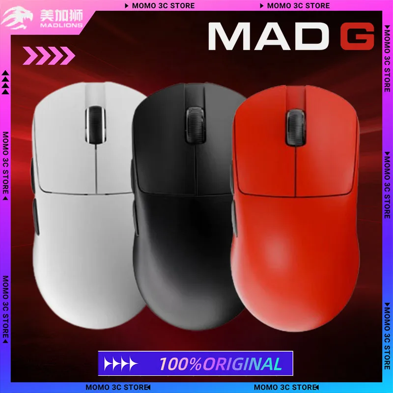 FGG MADLIONS MAD G Max Gaming Mouse Dual Mode Wireless 8K Nordic 52840 Ultra-Lightweight Custom Gamer Laptop PC Accessories