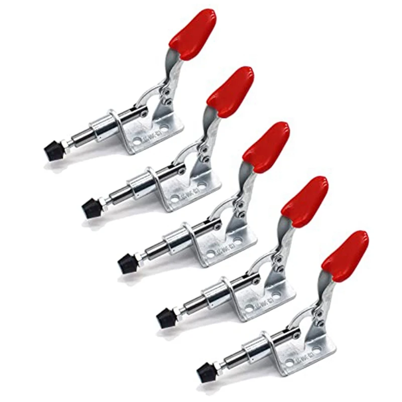 5 Piece Pull Latch 301AM Adjustable Toggle Clamp Stroke Clamp Push Pull Toggle Clamp Quick Release Hand Tool