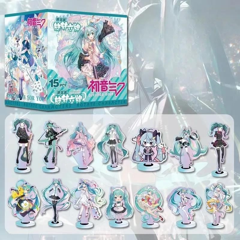

Hatsune Miku Acrylic Rotate Stand Figure Hatsune Miku Anime Peripheral Fashion Exquisite Creativity Laser Desktop Ornament New