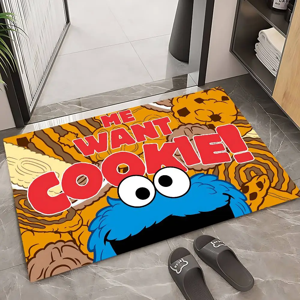 الكرتون كوكي الوحش إلمو سجادة باب الشمال نمط المنزل ممسحة الحمام المرحاض الحصير غرفة نوم الفومبرا