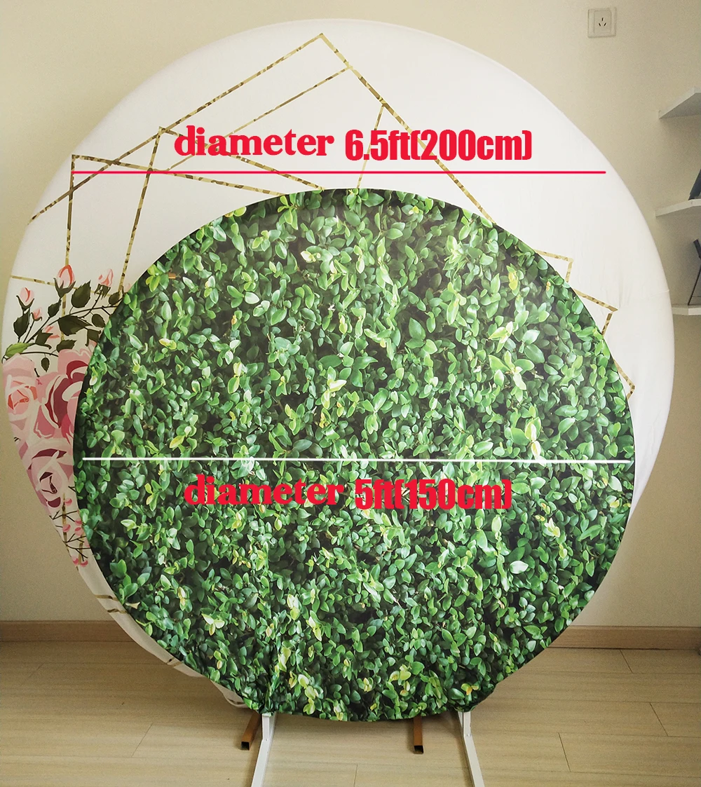 Round Backdrop Cover Moana Princess for Birthday Party Baby Shower Background Wall Vaiana Decorations Photo Booth