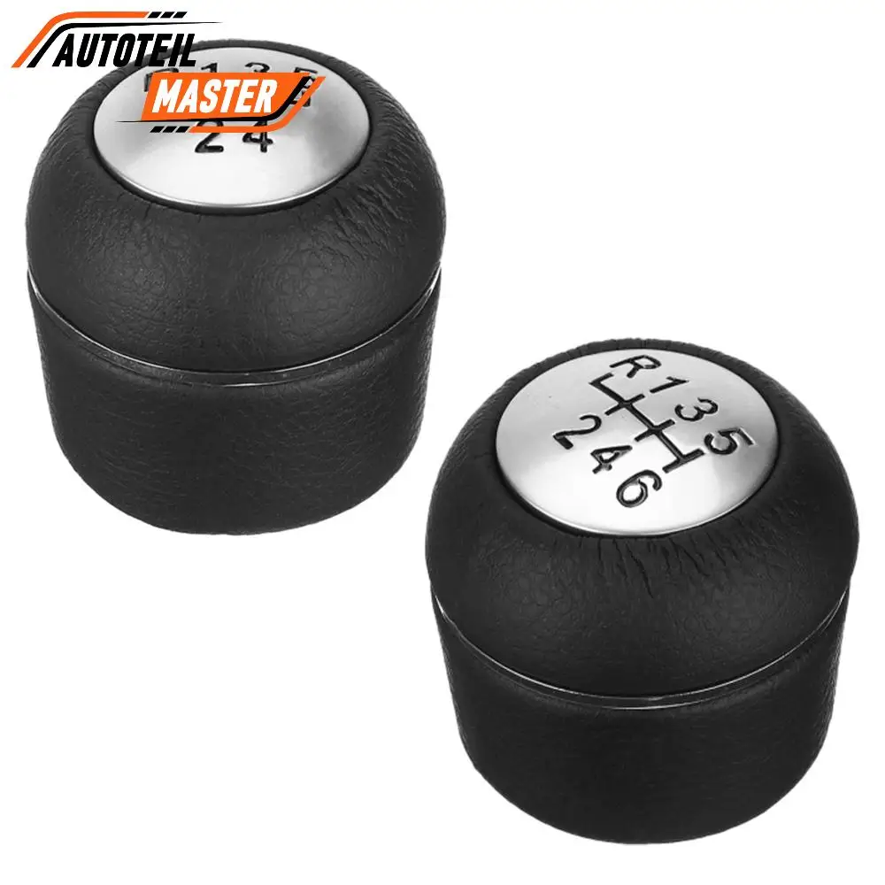 

5/6 Speed Gear Stick Shift Lever Knob Black and Silvery For Alfa Romeo 159 / Sportwagon 2005-2014 Plastic and Artificial Leather