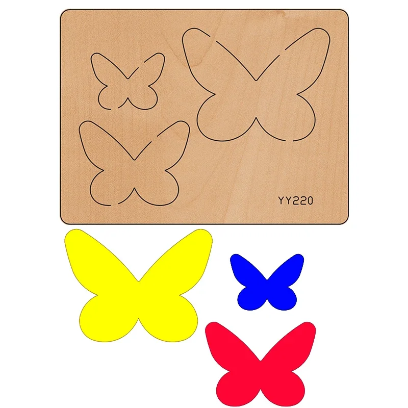 Wooden die-cutting clipboard technology die butterfly die YY220 is compatible with most manual die cutting