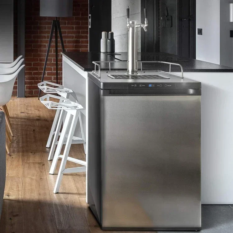 Doppelentlader aus Edelstahl, Spender, Turm, Bierkegerator