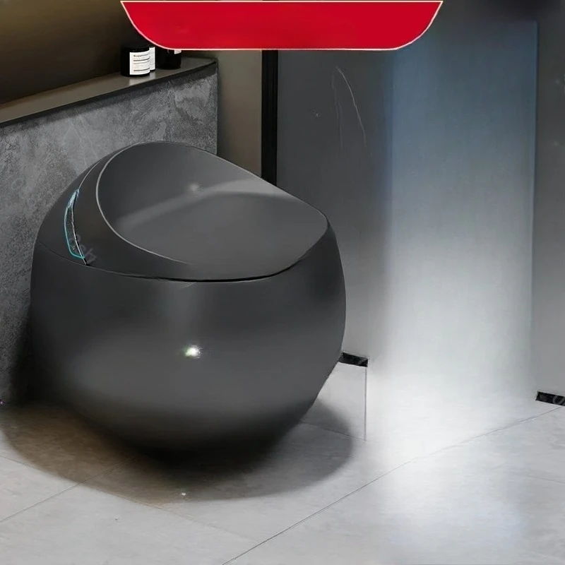 Smart Toilet Bidet with Auto Flush Heated Seat Warm Water Sprayer Deodorizer Air Dryer Remote Control Intelligent LED Displ