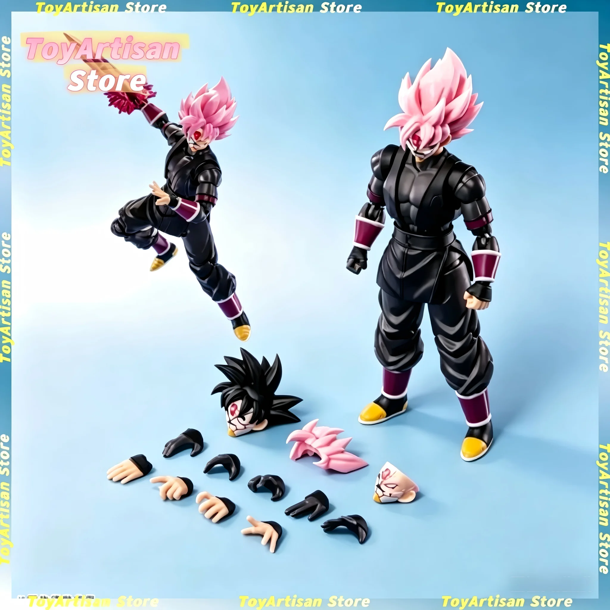 Nuevo Set de Accesorios Demoniacal Fit Dragon Ball Z Ultimate Atrocious SHF Black Goku Zamasu, Figura de Acción Personalizada a Escala 1/12, Juguete de Regalo