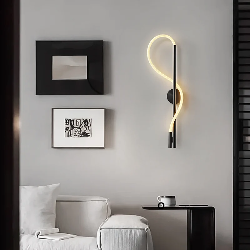 Imagem -03 - Modern Minimalista Bedside Wall Lamp Sala Decoração Atmosfera Luxuosa e Criativa