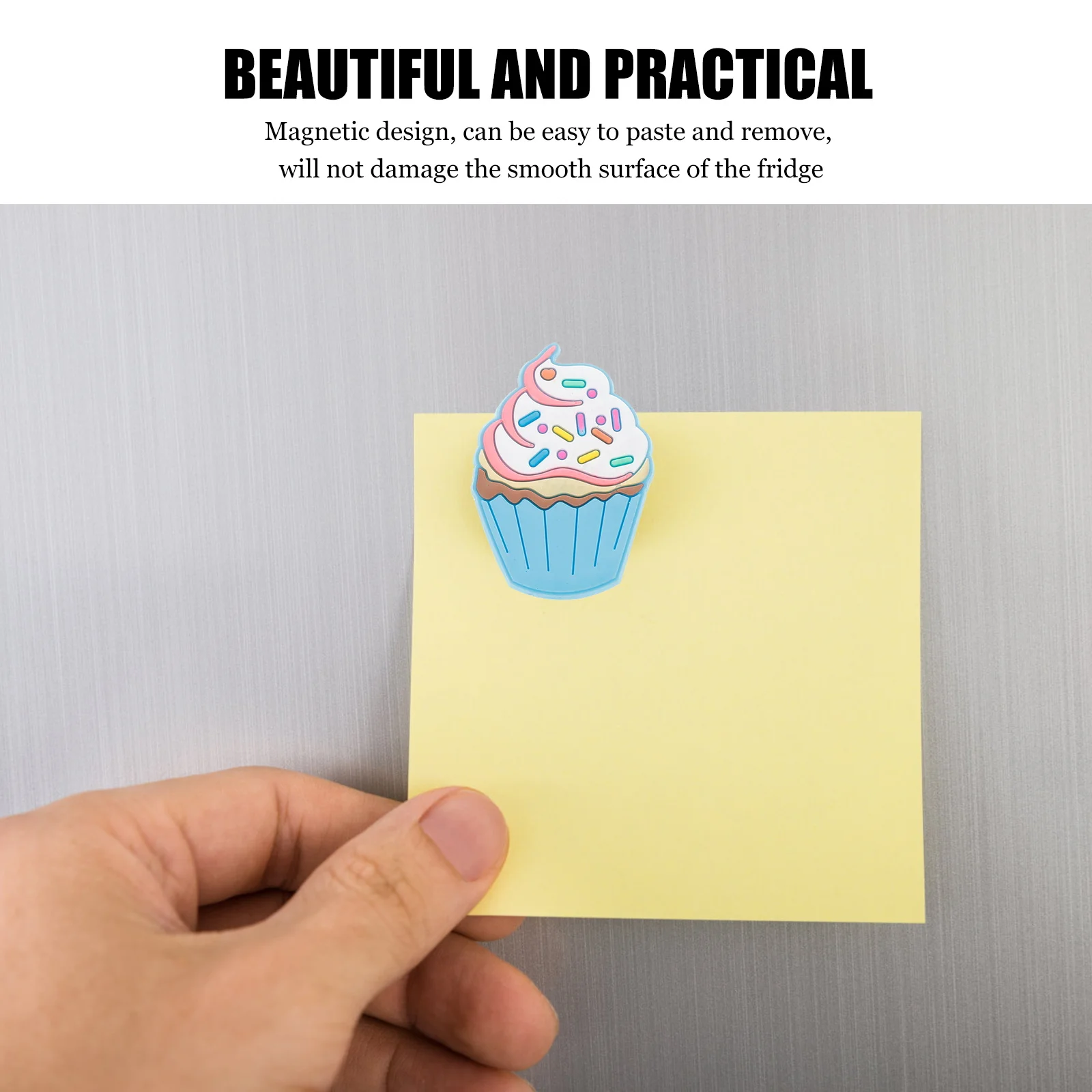 

5 Pcs Cake Refrigerator Stickers Fridge Magnet Cute Decal Magnetic Rubber Series