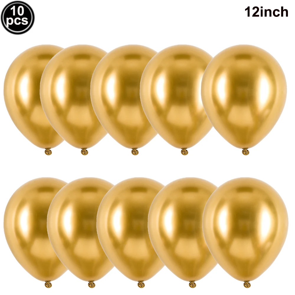 10 sztuk chromowane balony w kolorze królewskiego błękitu dwuwarstwowe chromowane metaliczne balony lateksowe na imprezy ślubne ukończenie szkoły dekoracje na baby shower — zdjęcie 4